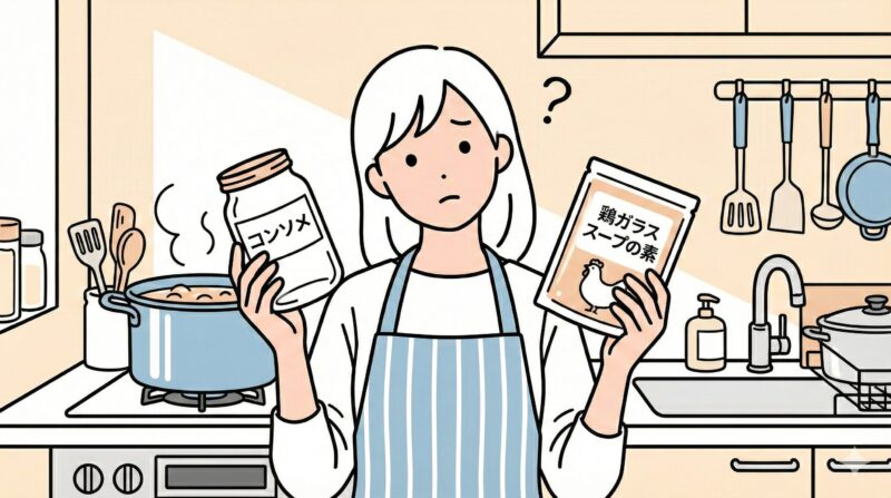 コンソメ　鶏ガラ　代用