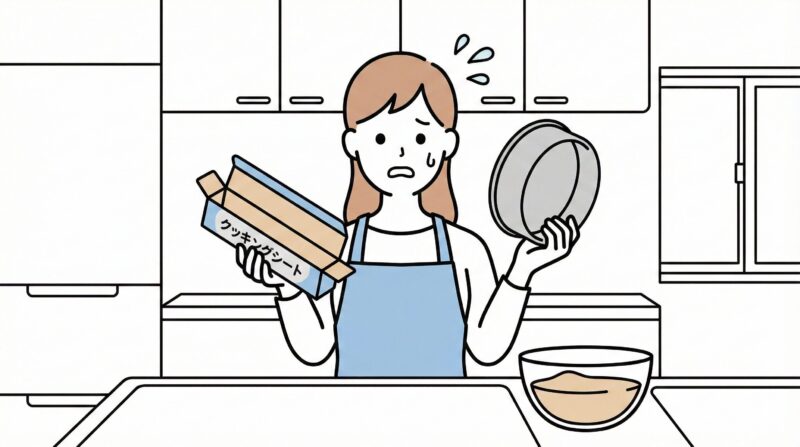クッキングシート 代用 ケーキ